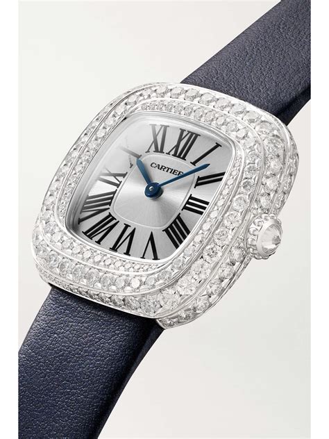 cartier white gold watch|18 karat gold cartier watch.